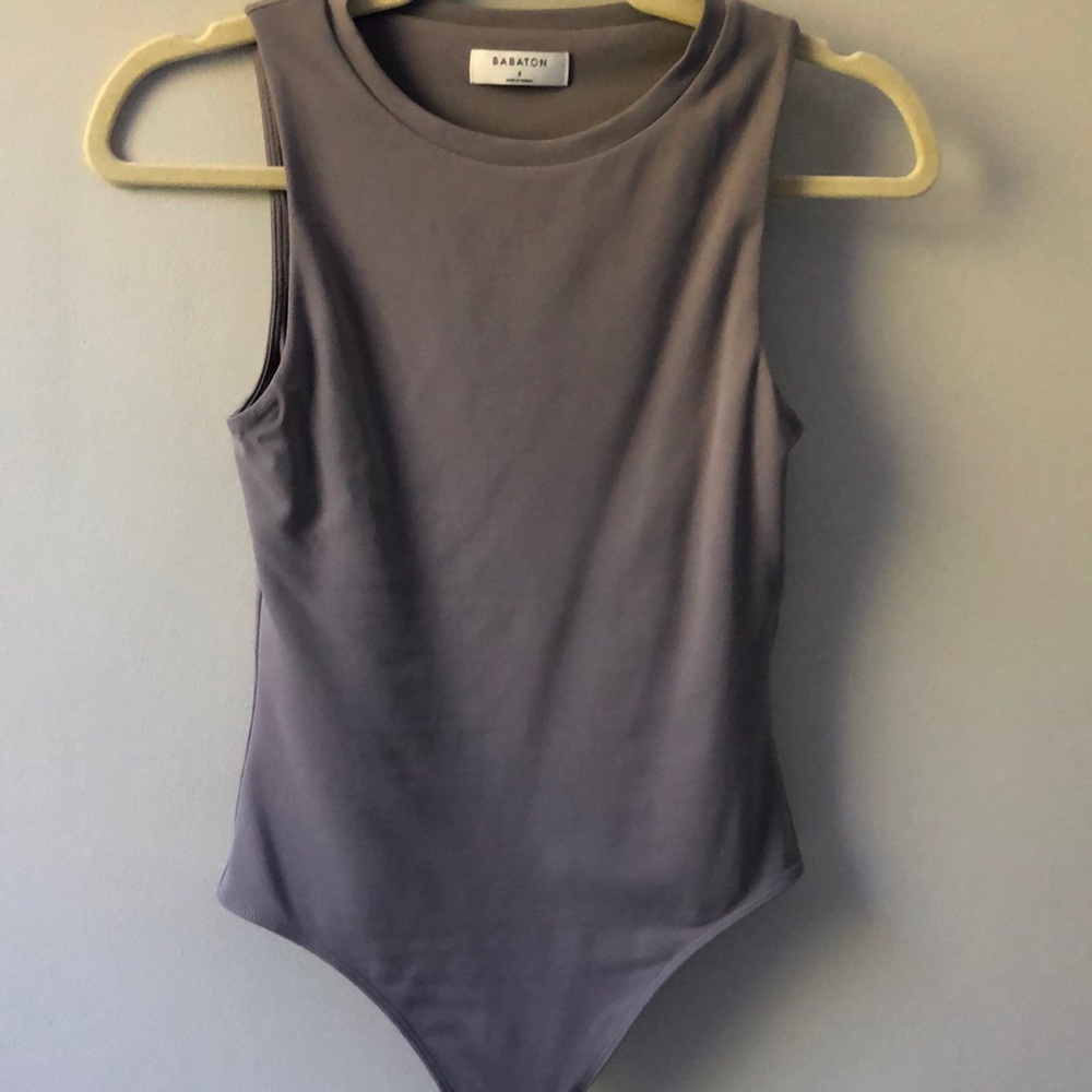 Aritzia Contour Muscle Bodysuit Grey